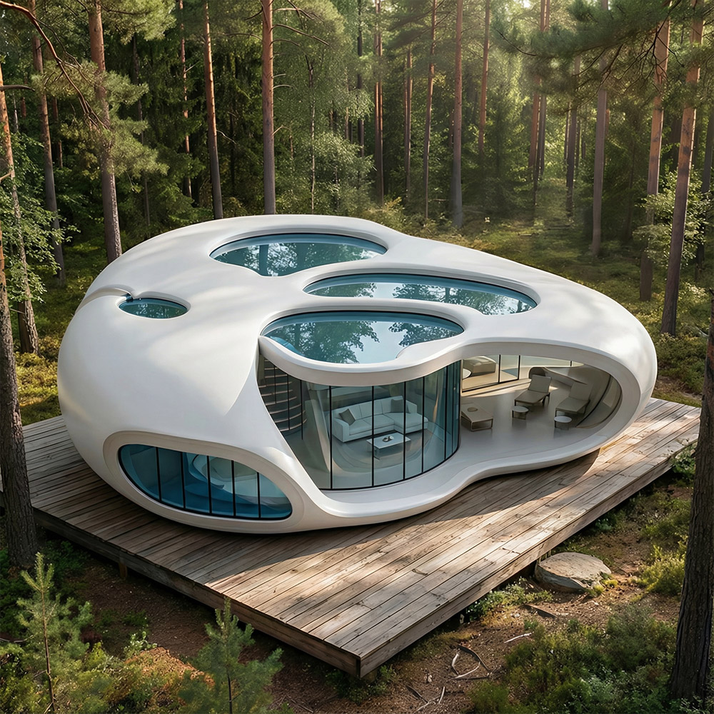 Однослойная съемная капсула Apple Cabin неправильной формы