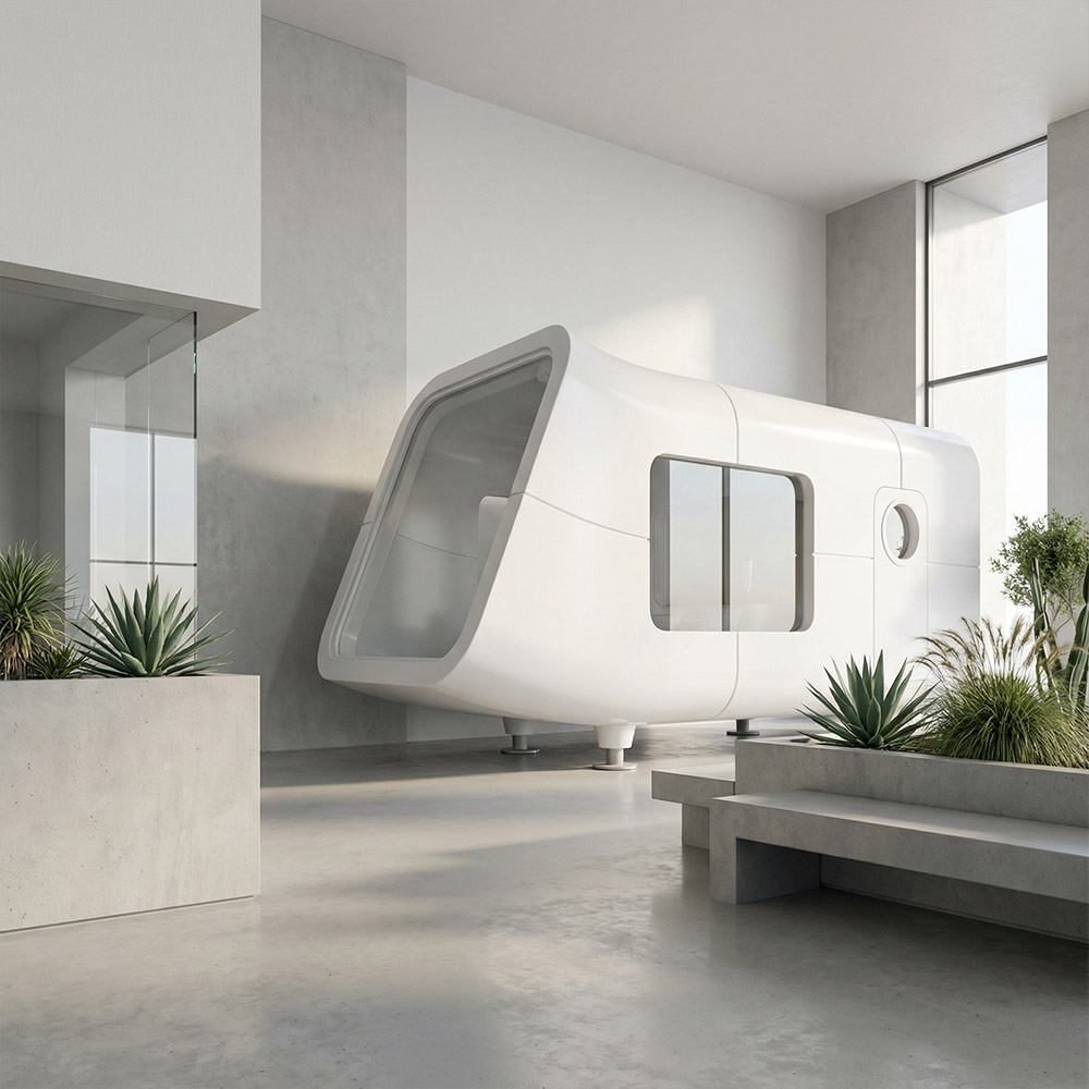 Однослойная съемная капсула Apple Cabin неправильной формы